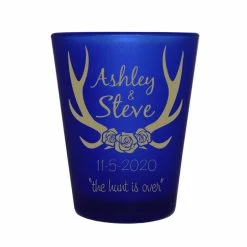 Cheapest ⌛ BarMan CUSTOMIZABLE - 1.5oz Blue Frosted Shot Glass - Antlers 🎁 -BarMan - shop 5114 antlers blue fr web1 700x700