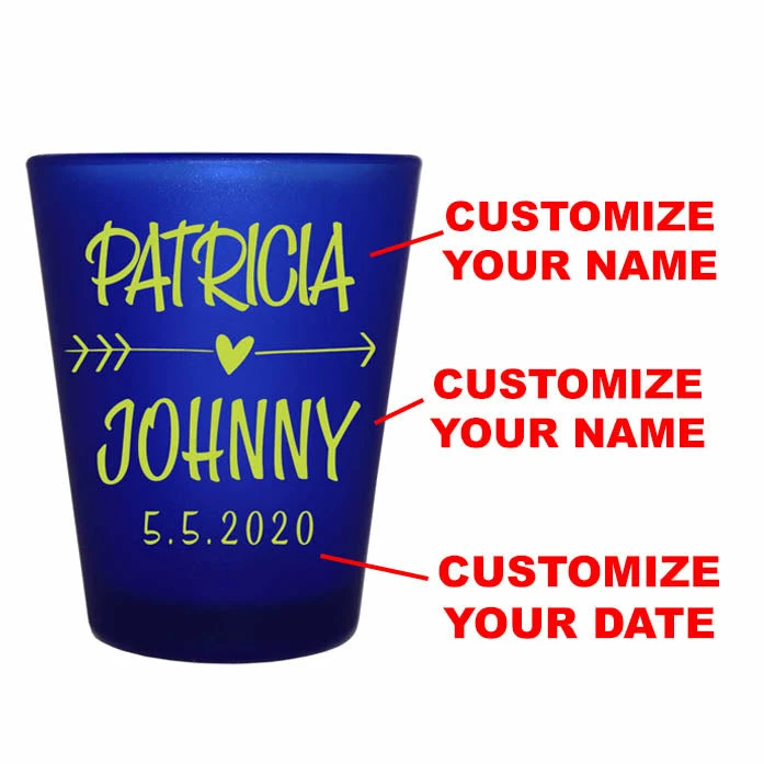 Buy ❤️ BarMan CUSTOMIZABLE - 1.5oz Blue Frosted Shot Glass - Arrow Heart ???? 2 Buy ❤️ BarMan CUSTOMIZABLE - 1.5oz Blue Frosted Shot Glass - Arrow Heart ???? - Image 2
