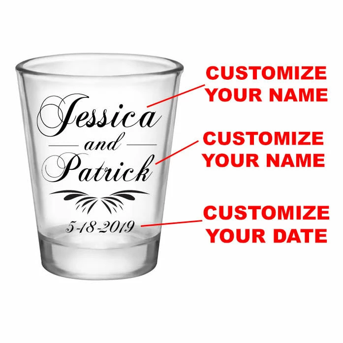 Deals 🎉 BarMan CUSTOMIZABLE - 1.75oz Clear Wedding Shot Glass - Simplistic 🥰 2 Deals 🎉 BarMan CUSTOMIZABLE - 1.75oz Clear Wedding Shot Glass - Simplistic 🥰 - Image 2