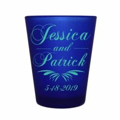 Brand new 🔥 BarMan CUSTOMIZABLE - 1.5oz Blue Frosted Shot Glass - Simplistic 👏 -BarMan - shop 5114 simplistic blue fr web1 700x700