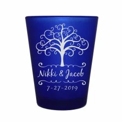 Best Sale 🎉 BarMan CUSTOMIZABLE - 1.5oz Blue Frosted Shot Glass - Tree Of Life 🤩
