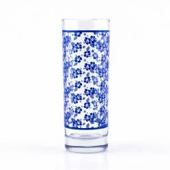 Top 10 😍 BarMan BarConic® Collins Glass - Blue Hibiscus Pattern - 9.5 Ounce 🔥