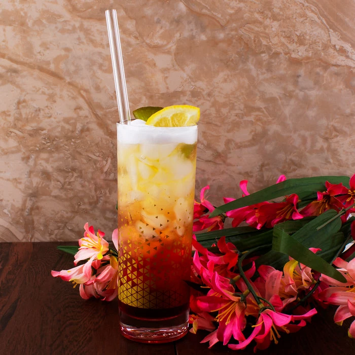 Outlet 😉 BarMan BarConic® Collins Glass - Gold Geometric Pattern - 9.5 Ounce 🔥 2 Outlet 😉 BarMan BarConic® Collins Glass - Gold Geometric Pattern - 9.5 Ounce 🔥 - Image 2