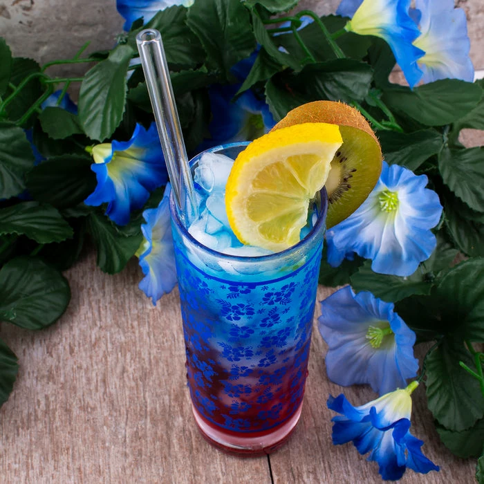 Top 10 😍 BarMan BarConic® Collins Glass - Blue Hibiscus Pattern - 9.5 Ounce 🔥 3 Top 10 😍 BarMan BarConic® Collins Glass - Blue Hibiscus Pattern - 9.5 Ounce 🔥 - Image 3