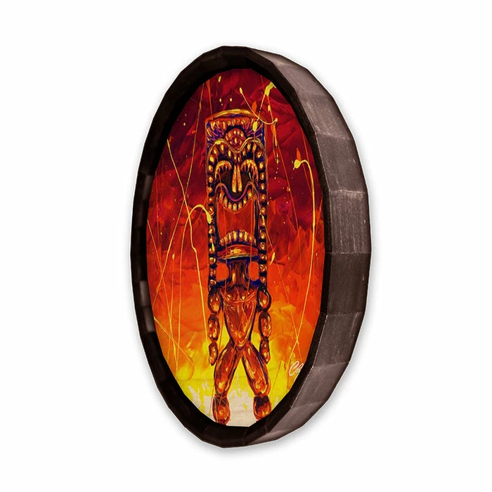 New ⌛ BarMan Tiki Hot Lava Wood Barrel Top Sign/Clock 🤩 5 New ⌛ BarMan Tiki Hot Lava Wood Barrel Top Sign/Clock 🤩 - Image 5