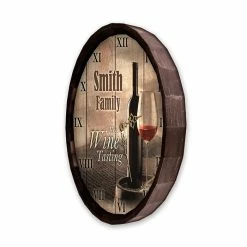 Cheap ๐ BarMan Custom Wood Barrel Top Clock โ Free Wine Tasting ๐ 7 Cheap ๐ BarMan Custom Wood Barrel Top Clock โ Free Wine Tasting ๐ -BarMan - shop BarrelTop SideAngledView LG BARR CLOCK FREE WINE 700x700