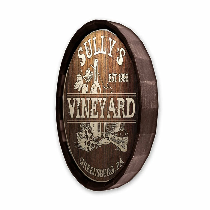 Budget ???? BarMan Custom Wood Barrel Top Sign – Vineyard ⭐ 4 Budget ???? BarMan Custom Wood Barrel Top Sign – Vineyard ⭐ - Image 4