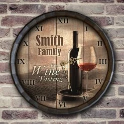 Cheap ๐ BarMan Custom Wood Barrel Top Clock โ Free Wine Tasting ๐ 6 Cheap ๐ BarMan Custom Wood Barrel Top Clock โ Free Wine Tasting ๐ -BarMan - shop BarrelTop StraightFlatView LG BARR CLOCK FREE WINE 700x700
