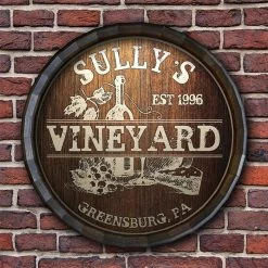 Budget ???? BarMan Custom Wood Barrel Top Sign – Vineyard ⭐ 6 Budget ???? BarMan Custom Wood Barrel Top Sign – Vineyard ⭐ -BarMan - shop BarrelTop StraightFlatView LG BT KC BARR SIGN VINE 700x700