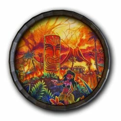 Best deal 🥰 BarMan Lucky Tiki Wood Barrel Top Sign/Clock 😀 -BarMan - shop BarrelTop StraightFlatView 0006 BT KC BARR CB LUCKY 700x700