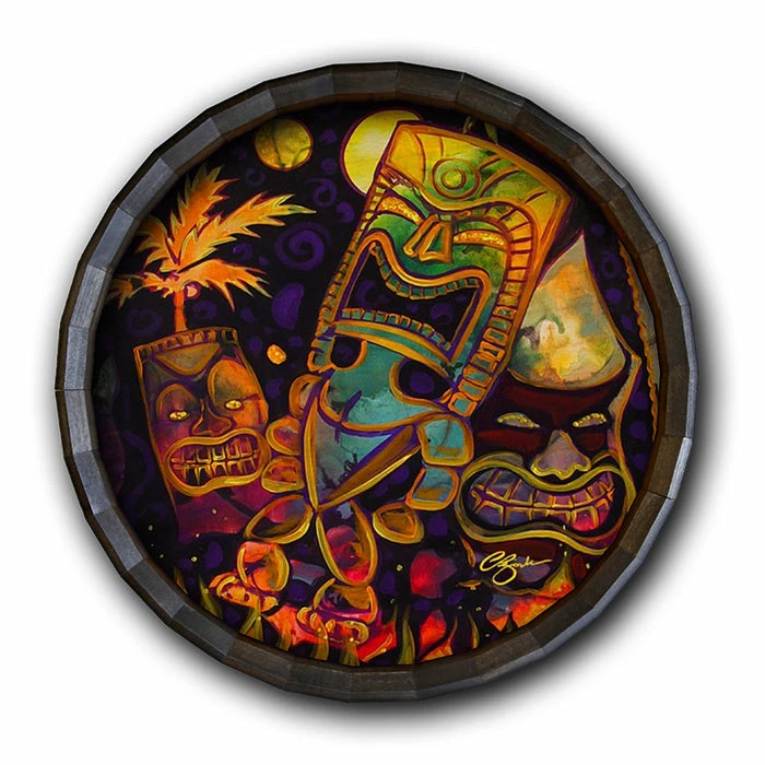 Coupon โญ BarMan Tiki Fire Night Wood Barrel Top Sign/Clock ๐ 3 Coupon โญ BarMan Tiki Fire Night Wood Barrel Top Sign/Clock ๐ - Image 3