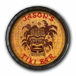 Coupon 😍 BarMan Tiki Bar Barrel Top Tavern Sign 😉
