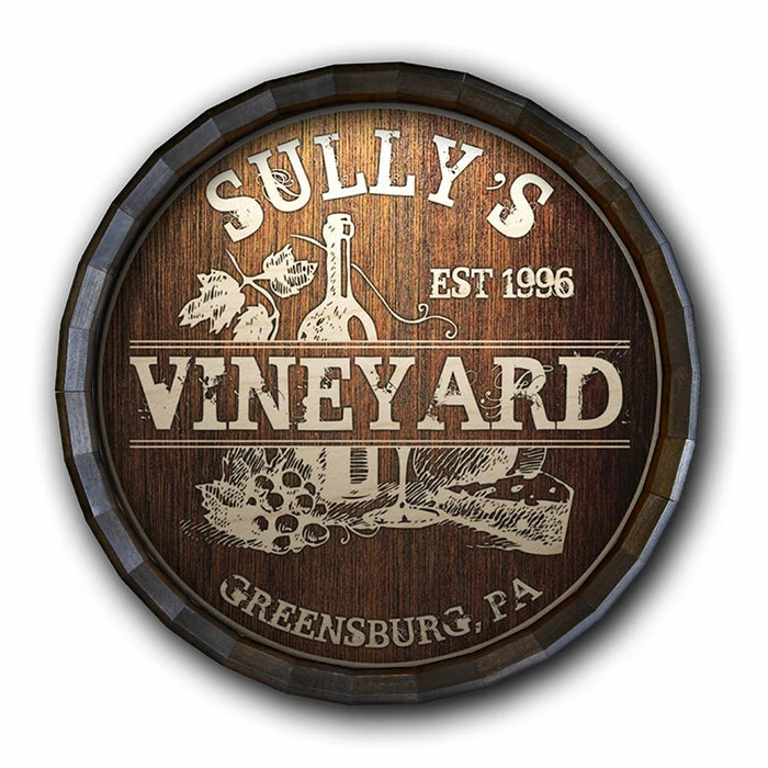 Budget ???? BarMan Custom Wood Barrel Top Sign – Vineyard ⭐ 1 Budget ???? BarMan Custom Wood Barrel Top Sign – Vineyard ⭐