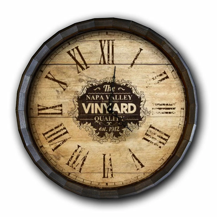 Best Pirce ???? BarMan Large Vineyard Roman Numeral Wood Barrel Top Clock ???? 1 Best Pirce ???? BarMan Large Vineyard Roman Numeral Wood Barrel Top Clock ????