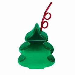 Best Pirce 🌟 BarMan 🎅 Christmas Tree Cup With Lid And Straw - 24 Oz. 🎁