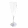 Budget 🎉 BarMan LED Champagne Glass White Stem - 7 Oz 🔔