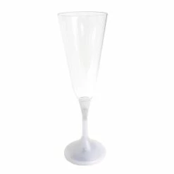 Budget 🎉 BarMan LED Champagne Glass White Stem - 7 Oz 🔔