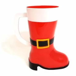 New ❤️ BarMan Santa Claus Boot Mug - Plastic - 10 Oz 🔔