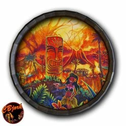 Best deal 🥰 BarMan Lucky Tiki Wood Barrel Top Sign/Clock 😀