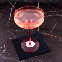 Coupon 🧨 BarMan Mid Century Champagne Coupe - Blush - 8 Ounce ⌛ -BarMan - shop Mid Century Champagne Coupe Blush scene2 700x700