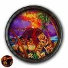 Discount ✔️ BarMan Tiki Hula Show Bar Wood Barrel Top Sign/Clock 🔥