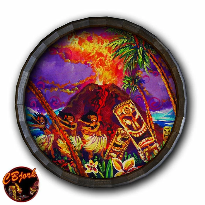 Discount โ๏ธ BarMan Tiki Hula Show Bar Wood Barrel Top Sign/Clock ๐ฅ 1 Discount โ๏ธ BarMan Tiki Hula Show Bar Wood Barrel Top Sign/Clock ๐ฅ