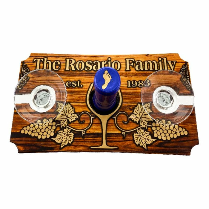 Cheap ???? BarMan CUSTOMIZABLE WOOD WINE GLASS CADDY - FAMILY RUSTIC WOOD ⭐ 4 Cheap ???? BarMan CUSTOMIZABLE WOOD WINE GLASS CADDY - FAMILY RUSTIC WOOD ⭐ - Image 4