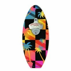 Wholesale 😉 BarMan Awesome Palms Wooden Surfboard Wall Mounted Bottle Opener 😀