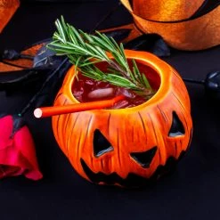 Cheap ❤️ BarMan BarConic® Tiki Drinkware - Pumpkin - 18 Ounce 😉 -BarMan - shop barconic pumpkin tiki scene2 700x700