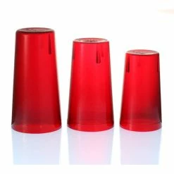 Coupon 🎁 BarMan BarConic® Red Stackable Pebbled Tumblers - 12 Pack 😉