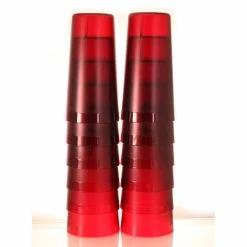 Coupon 🎁 BarMan BarConic® Red Stackable Pebbled Tumblers - 12 Pack 😉 -BarMan - shop barconic red stackable pebbled glasses stacked 700x700