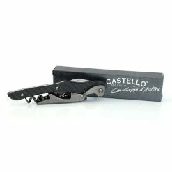 Budget 🔔 BarMan Wine Key - Castello™ - Carbon Fiber Handle 🔔 -BarMan - shop castello carbon fiber handle corkscrew with box 700x700