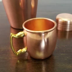 Alternative view of New ???? BarMan BarConic® Moscow Mule Mini Mug – Copper Plated 2oz. ⌛