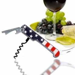 Best Sale 🔔 BarMan Corkscrew / Wine Opener - USA Flag 🌟