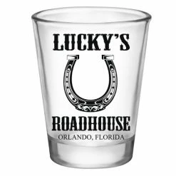 New 🔥 BarMan CUSTOMIZABLE - 1.75oz Clear Shot Glass - Horseshoe 🥰