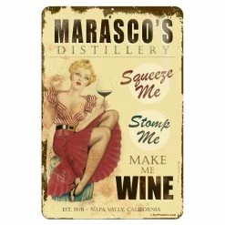 Wholesale 😉 BarMan CUSTOMIZABLE Vintage Metal Bar Sign - 12" X 18" - Wine Distillery ⌛
