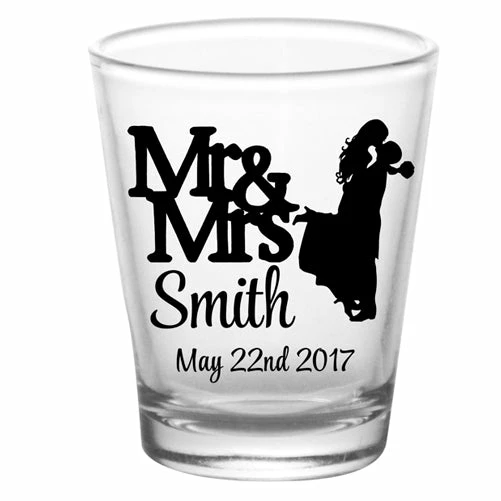 Best Pirce 🔔 BarMan CUSTOMIZABLE - 1.75oz Clear Shot Glass - Mr & Mrs Cute Silhouette ✔️ 1 Best Pirce 🔔 BarMan CUSTOMIZABLE - 1.75oz Clear Shot Glass - Mr & Mrs Cute Silhouette ✔️
