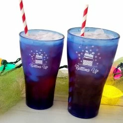 Brand new 🎁 BarMan Bottoms Up Polycarbonate Cup - Blue - 2 Sizes Available 🌟 -BarMan - shop cute christmas glasses bottoms up 800bpc 4 700x700