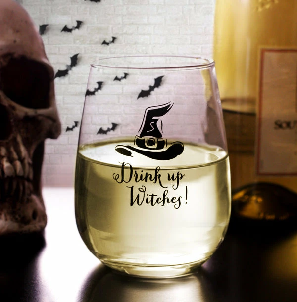 Best Sale 🎁 BarMan Drink Up Witches 🦇 Halloween Stemless Wine Glass 😀 2 Best Sale 🎁 BarMan Drink Up Witches 🦇 Halloween Stemless Wine Glass 😀 - Image 2
