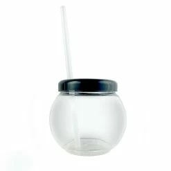 Outlet 😉 BarMan BarConic® Clear Fishbowl Plastic Drinkware - 20 Ounce - With Lid And Straw 🤩