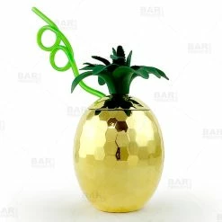 New 👍 BarMan Gold Pineapple Disco Novelty Cup - 28 Ounce 👏