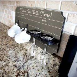 Best Pirce ✨ BarMan "How To Tell Time" Coffee Mug And Wine Glass Holder - Painted Background (Multiple Color Options) ???? 19 Best Pirce ✨ BarMan "How To Tell Time" Coffee Mug And Wine Glass Holder - Painted Background (Multiple Color Options) ???? -BarMan - shop how to tell time coffee tea wine cup holder sign rack painted gray peeling 700x700