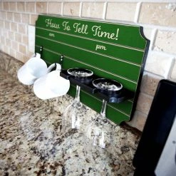 Best Pirce ✨ BarMan "How To Tell Time" Coffee Mug And Wine Glass Holder - Painted Background (Multiple Color Options) ???? 15 Best Pirce ✨ BarMan "How To Tell Time" Coffee Mug And Wine Glass Holder - Painted Background (Multiple Color Options) ???? -BarMan - shop how to tell time coffee tea wine cup holder sign rack painted green 700x700