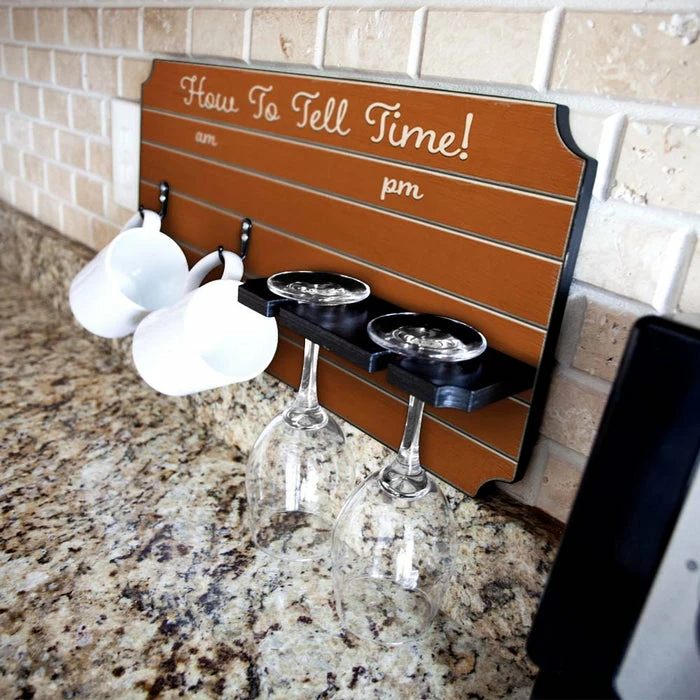 Best Pirce ✨ BarMan "How To Tell Time" Coffee Mug And Wine Glass Holder - Painted Background (Multiple Color Options) ???? 6 Best Pirce ✨ BarMan "How To Tell Time" Coffee Mug And Wine Glass Holder - Painted Background (Multiple Color Options) ???? - Image 6