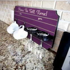 Best Pirce ✨ BarMan "How To Tell Time" Coffee Mug And Wine Glass Holder - Painted Background (Multiple Color Options) ???? 13 Best Pirce ✨ BarMan "How To Tell Time" Coffee Mug And Wine Glass Holder - Painted Background (Multiple Color Options) ???? -BarMan - shop how to tell time coffee tea wine cup holder sign rack painted purple 700x700