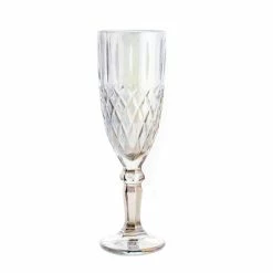 Cheap 🤩 BarMan BarConic® Iridescent Diamond Pattern Flute Glass - 5.5 Ounce (Quantity Options) 👏