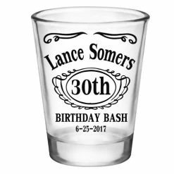 Coupon 🌟 BarMan CUSTOMIZABLE - 1.75oz Clear Shot Glass - 🎂 Birthday Bash 🎁
