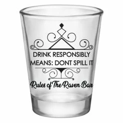 Coupon 🧨 BarMan Customizable 1.75 Oz. Clear Shot Glass- Drink Responsibly Means Don't Spill It! The Rules Of The Bar! - AYN 🎁 -BarMan - shop lg gw 5114 ayn rules web 1 700x700