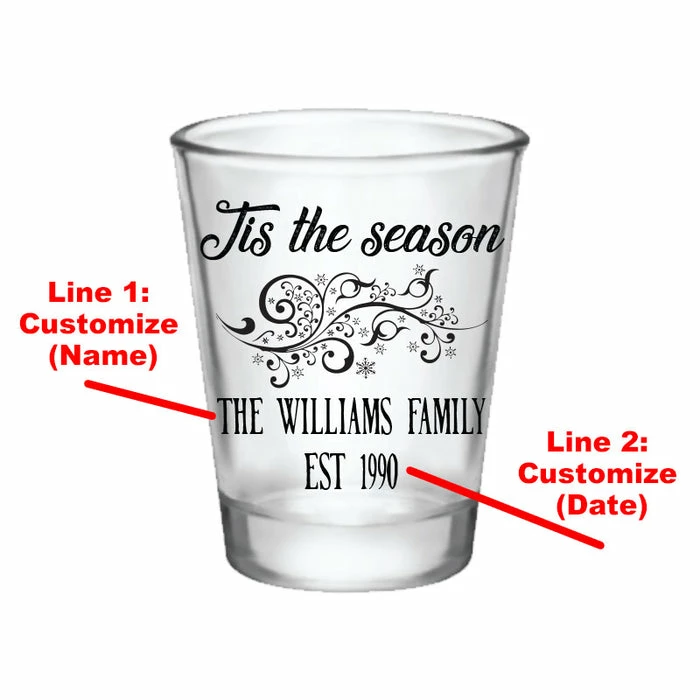 Hot Sale 🎁 BarMan CUSTOMIZABLE - 1.75oz Clear Shot Glass- Tis The Season 🔔 2 Hot Sale 🎁 BarMan CUSTOMIZABLE - 1.75oz Clear Shot Glass- Tis The Season 🔔 - Image 2