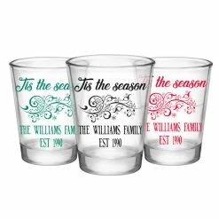 Hot Sale 🎁 BarMan CUSTOMIZABLE - 1.75oz Clear Shot Glass- Tis The Season 🔔
